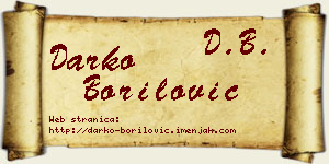 Darko Borilović vizit kartica